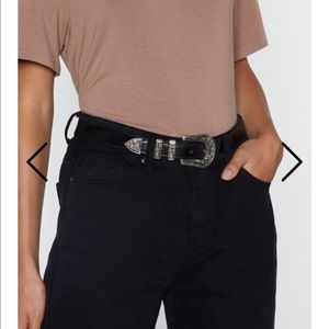 NastyGal black western belt